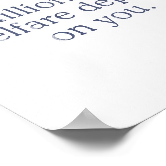 Arbeiten Sie härter. Millionen von Wohlergehen sin Poster (Ecke)