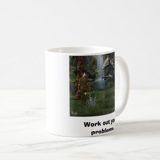 Arbeiten Sie Ihre Probleme aus Kaffeetasse (VorderseiteRechts)