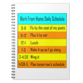 Arbeiten vom Zuhause-Tagesplan Notizblock (Vorderseite)