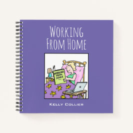 Arbeiten von Ihrer Zuhause mit dem Namen Notizblock