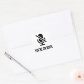 Arbeiten von Zuhause, du bist auf Mute. Quadratischer Aufkleber (Umschlag)