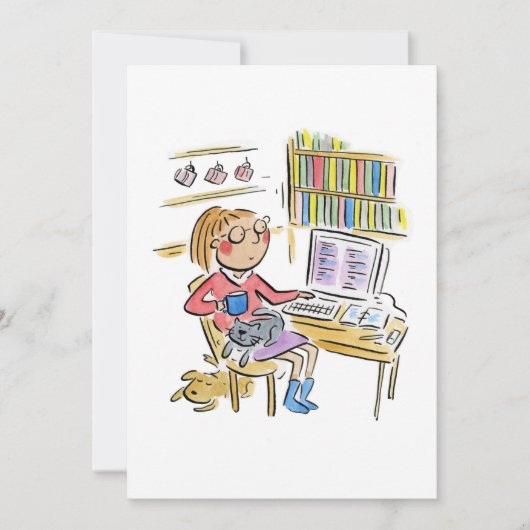 Arbeiten von Zuhause Einladung (Vorderseite)