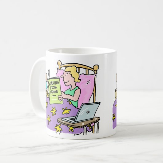 Arbeiten von Zuhause Kaffeetasse (Vorderseite Links)