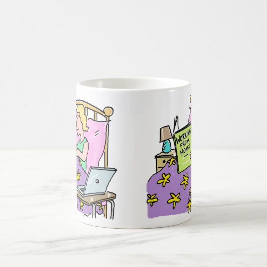 Arbeiten von Zuhause Kaffeetasse (Mittel)