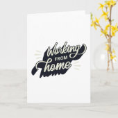 Arbeiten von Zuhause Karte (Gelbe Blume)