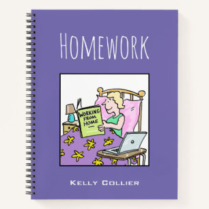 Arbeiten von Zuhause mit dem Namen des Eigentümers Notizblock