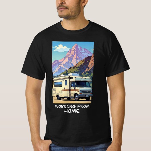 Arbeiten von Zuhause Outdoor RV Abenteuer T-Shirt (Vorderseite)