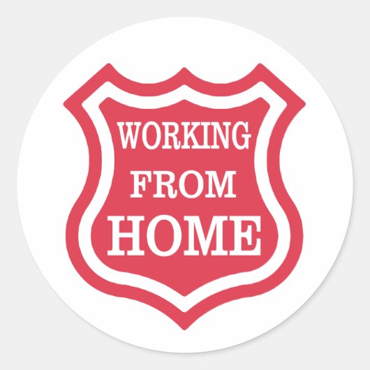 Arbeiten von Zuhause Runder Aufkleber (Vorderseite)