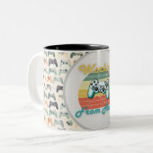 Arbeiten von Zuhause Zweifarbige Tasse (Vorderseite Links)