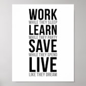 Arbeiten, während sie schlafen poster (Vorne)