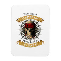 Arbeiten wie ein Captain-Party wie eine Piratenpup