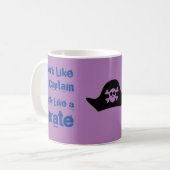 Arbeiten wie ein Kapitän... Kaffeetasse (Vorderseite Links)