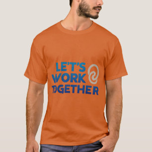Arbeiten wir zusammen Texas Orange Mann T-Shirt