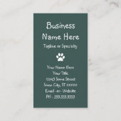 arbeitende Hunde Visitenkarte (Rückseite)