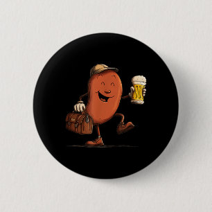 Arbeitende Leber-Verkleidung für Bier- und Partyli Button