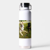 Arbeitende Mädchen Trinkflasche (Rückseite)