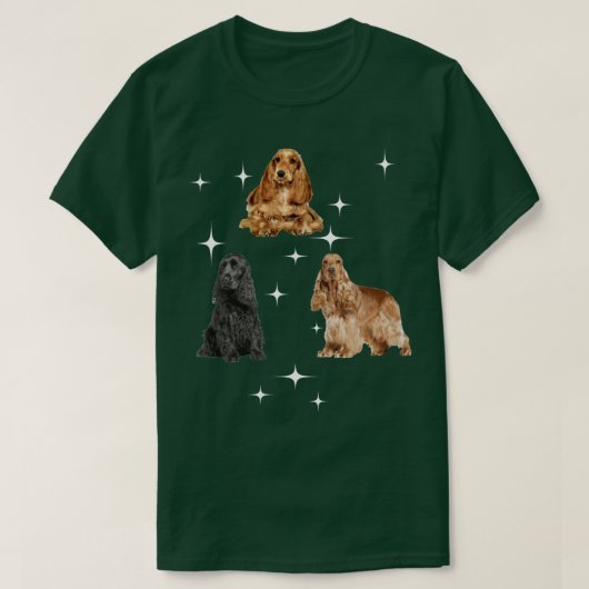arbeitender Cocker Spaniel 1 T-Shirt (Design vorne)