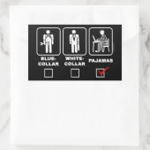 Arbeiter, Angestellte oder Schlafanzug Rechteckiger Aufkleber (Tasche)