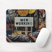 Arbeiter bei der Arbeit Mousepad (Mit Mouse)