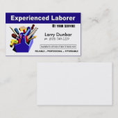 Arbeiter-Heimwerker-Zuhause-Reparatur-Bau Visitenkarte (Vorne/Hinten)