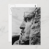 Arbeiter in George Washington Face Mount Rushmore Postkarte (Vorne/Hinten)