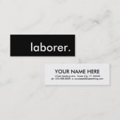 Arbeiter. Mini Visitenkarte (Vorne/Hinten)