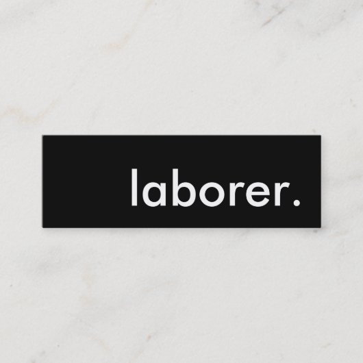 Arbeiter. Mini Visitenkarte (Vorderseite)