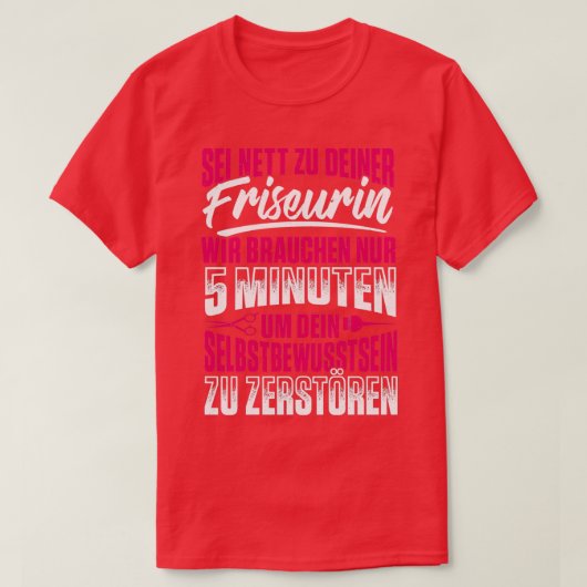 Arbeiter oder großer Friseur T-Shirt (Design vorne)