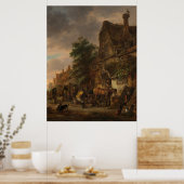 Arbeiter vor einem Gasthaus durch Isack van Ostade Poster (Küche)