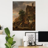 Arbeiter vor einem Gasthaus durch Isack van Ostade Poster (Heimbüro)