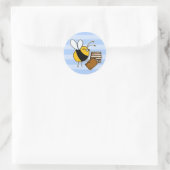 Arbeiterbiene - Bibliothekar Runder Aufkleber (Tasche)