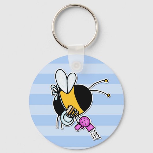 Arbeiterbiene - Friseur Schlüsselanhänger (Vorderseite)