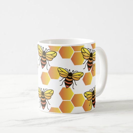 Arbeiterbienen Kaffeetasse (VorderseiteRechts)