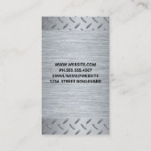 Arbeiterlogo | Metallbohrhammer Visitenkarte (Rückseite)