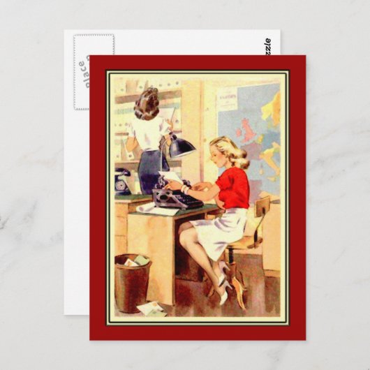 Arbeitermädchen Postkarte (Vorne/Hinten)