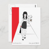 Arbeitermädchen Postkarte (Vorne/Hinten)