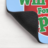 Arbeitet für Äpfel Mousepad (Ecke)