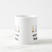 Arbeitet für Boba Tee [fertigen Sie Ihren Beruf] Kaffeetasse (Mittel)