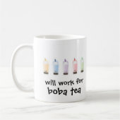 Arbeitet für Boba Tee [fertigen Sie Ihren Beruf] Kaffeetasse (Links)