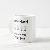 Arbeitet für Boba Tee Kaffeetasse (Vorderseite Links)