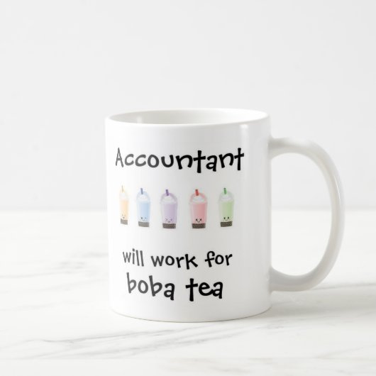 Arbeitet für Boba Tee Kaffeetasse (Rechts)