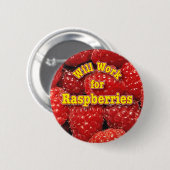 arbeitet für Himbeeren Button (Vorne & Hinten)