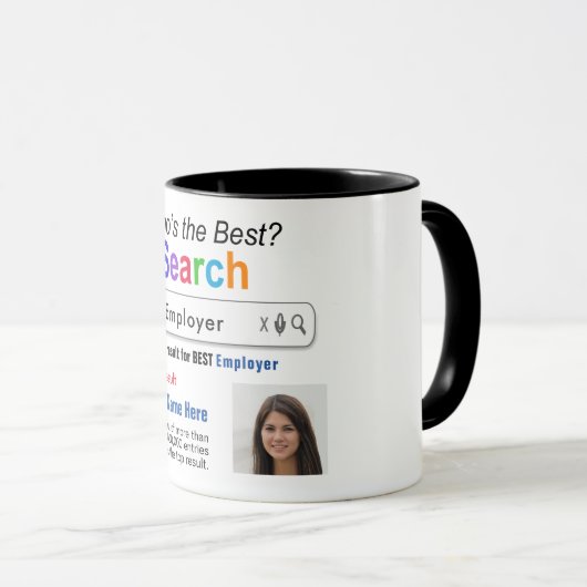Arbeitgeber - Funny Best Custom Search Geschenkide Tasse (VorderseiteRechts)
