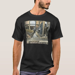 Arbeitnehmer der Sägemühle Magisches Laternenbild T-Shirt