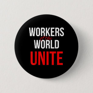 Arbeitnehmer der Welt vereint Button