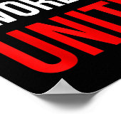 Arbeitnehmer der Welt vereint Poster (Ecke)