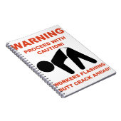 ARBEITNEHMER, DIE DAS SHIRT "HINTERN CRACK AHEAD" NOTIZBLOCK (Rechte Seite)