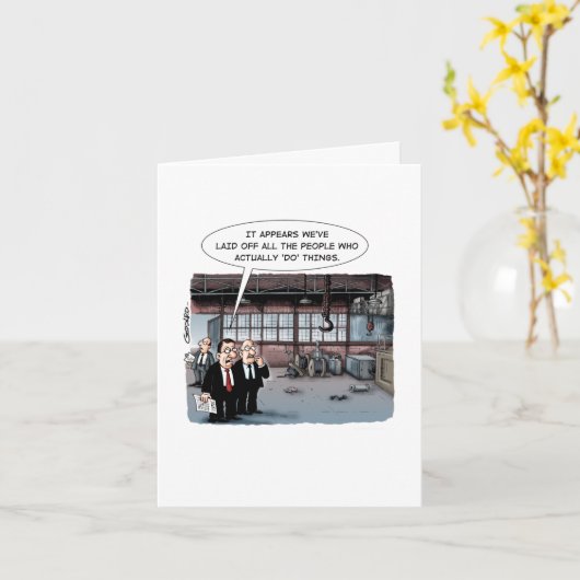 Arbeitnehmer entlassen - jetzt ist die Fabrik leer Karte (Gelbe Blume)