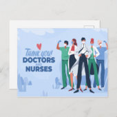 ARBEITNEHMER IM BEREICH GESUNDHEITSVERSORGUNG POSTKARTE (Vorne/Hinten)