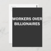 Arbeitnehmer über Billionäre Postkarte (Vorne/Hinten)